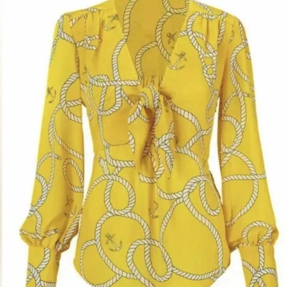 CAbi Reef Knot Blouse Sunny Ropes